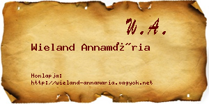 Wieland Annamária névjegykártya
