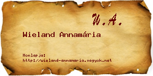 Wieland Annamária névjegykártya